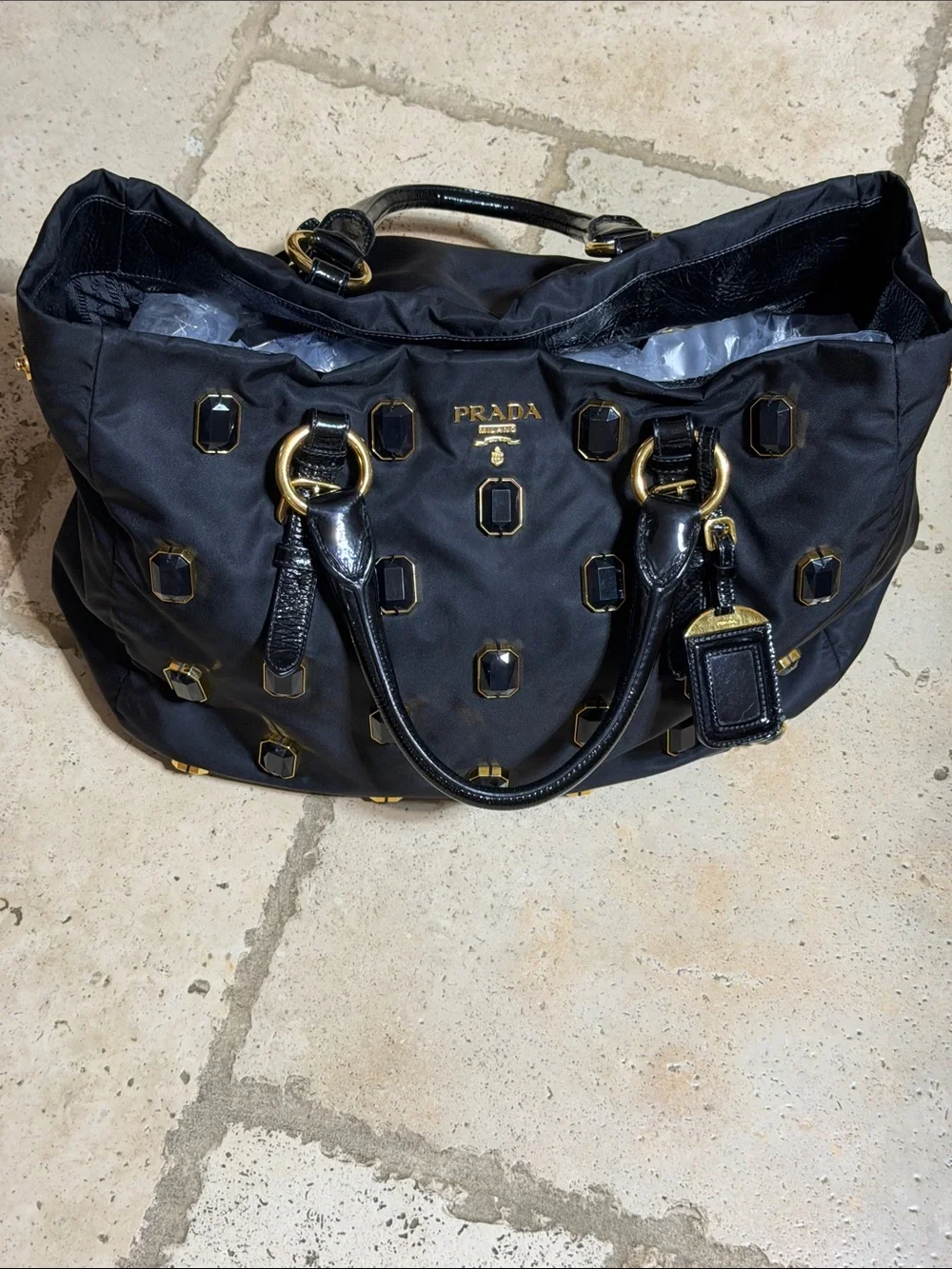 Prada Tessuto Pietre Tote GORGEOUS in Great Pre-Loved Shape See all pics 🙏